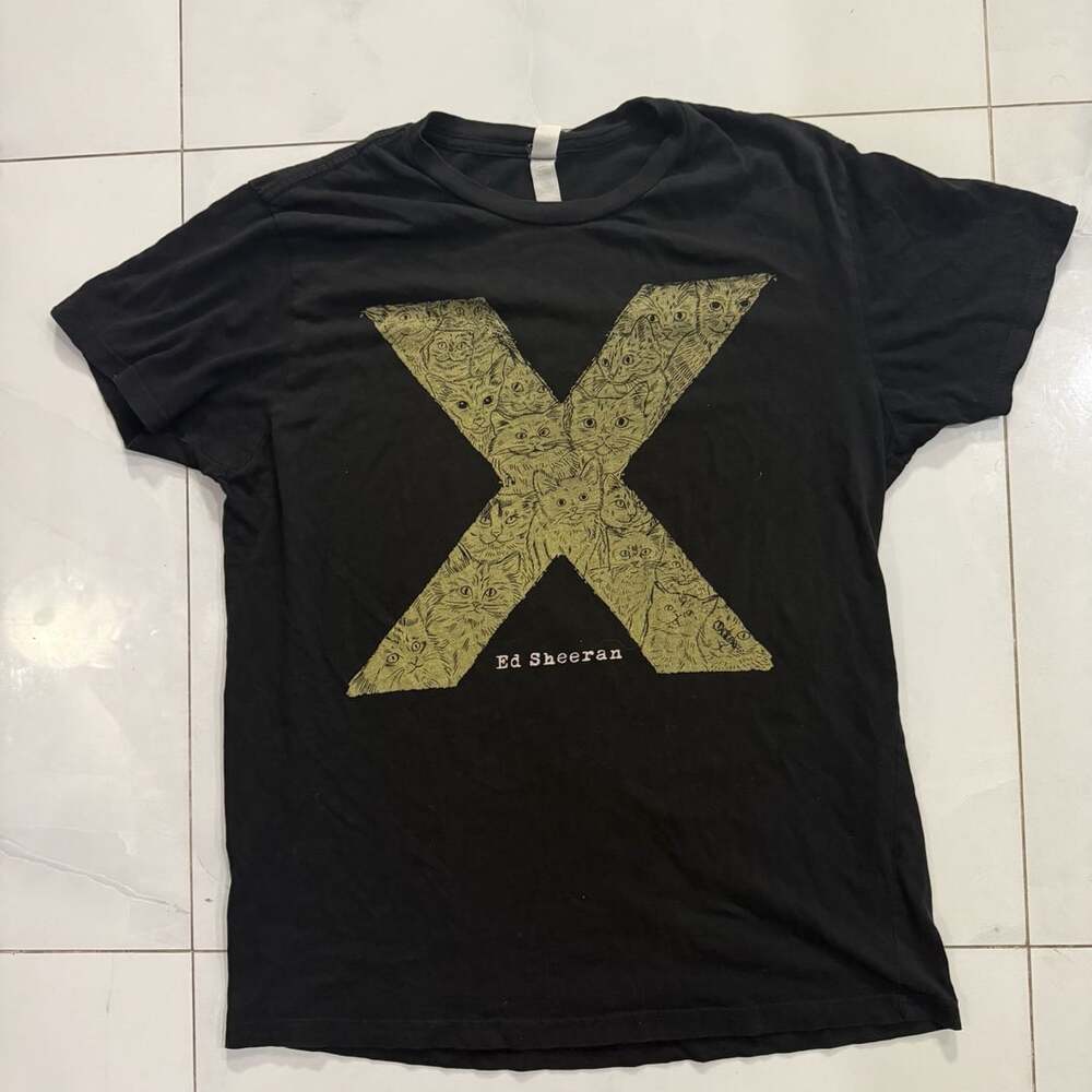 Ed Sheeran X Multiply Concert Tour Black Cat Graphic T-Shirt